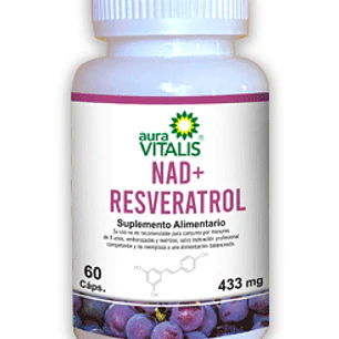 Resveratrol + NAD, 60 cápsulas, Auravitalis