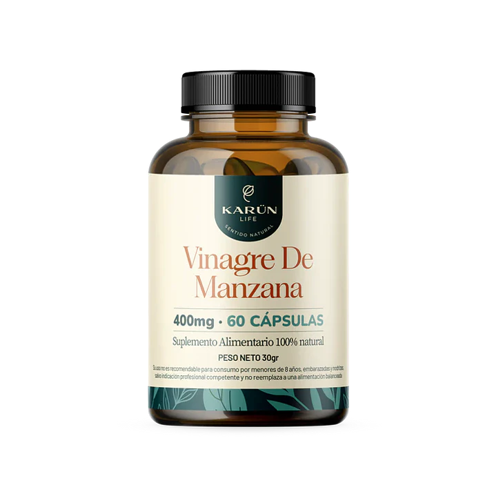 Vinagre de manzana, 400mg, 90 cápsulas, Karun life 1