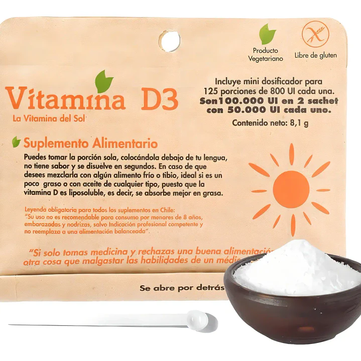 Vitamina D3 doypack, 800 UI, 8 g, Dulzura Natural 1