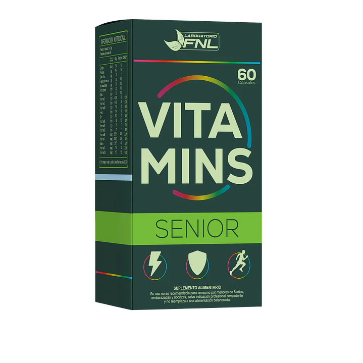 Vitamins Senior, 60 mg, 60 cápsulas, FNL 1