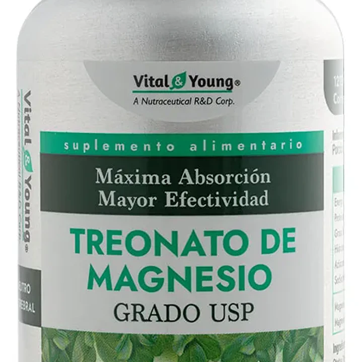 Treonato de magnesio, 90 cápsulas, Vital And Young 1