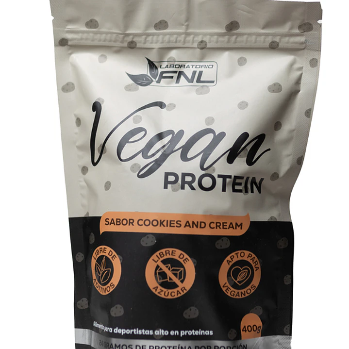 Vegan Protein Cookies and Cream Doypack, 400 g, FNL 1