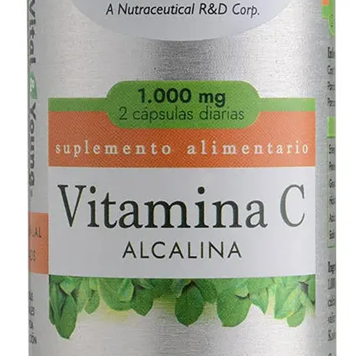 Vitamina C alcalina, 60 cápsulas, Vital And Young 1