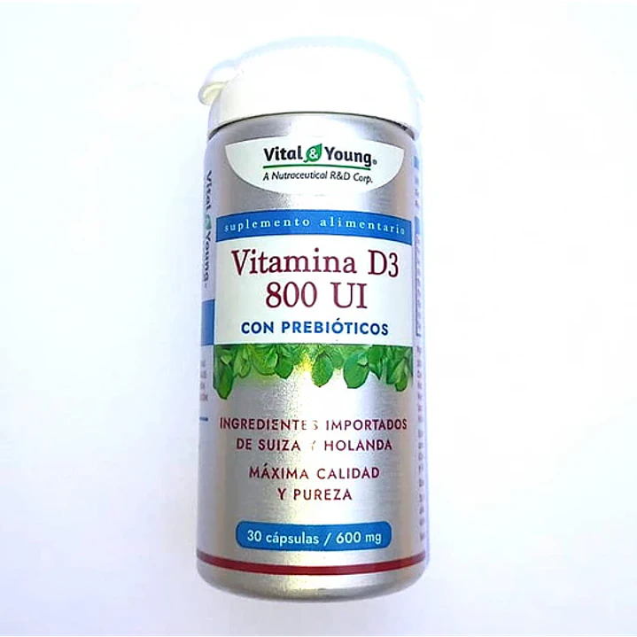 Vitamina D3, 30 cápsulas, Vital And Young 1