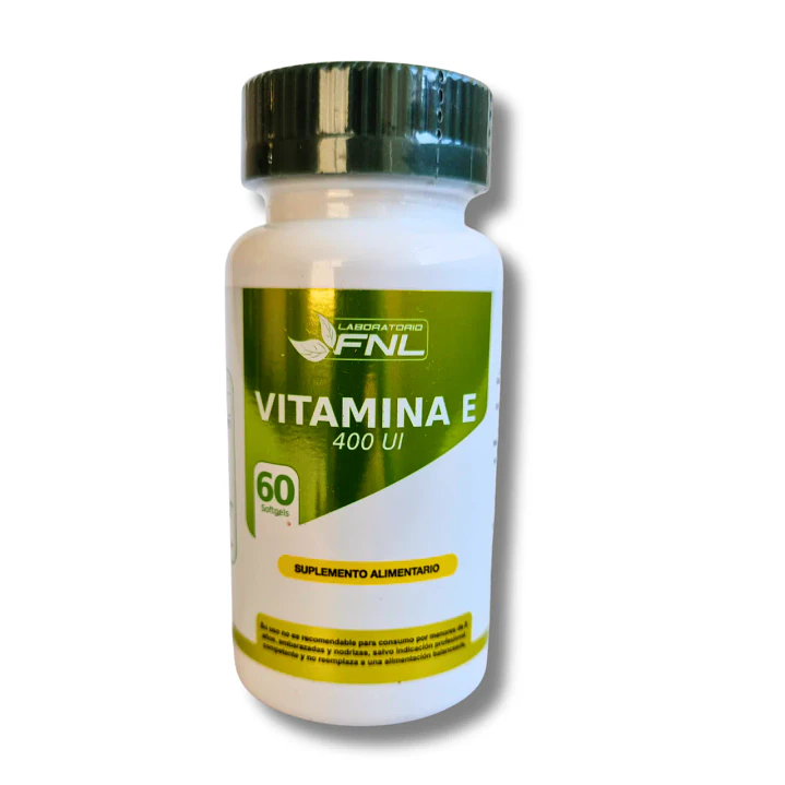 Vitamina E, 400 UI, 60 cápsulas, FNL 1
