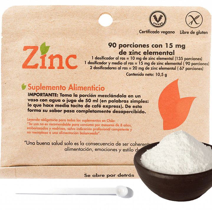 Zinc sobre, 90 unidades, Dulzura Natural 1