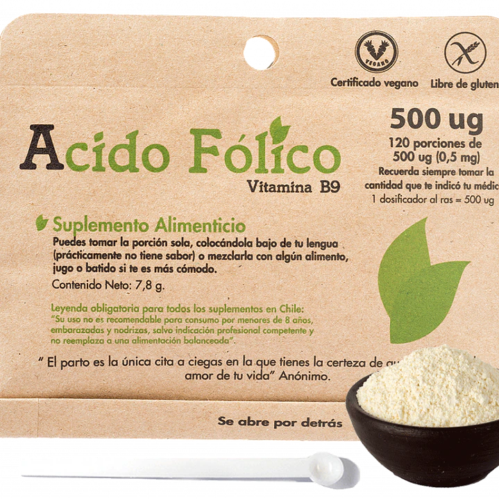 Ácido fólico sobre, 120 unidades, Dulzura Natural 1