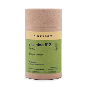 Vitamina B12 vegana, 120 cápsulas, Biostream
