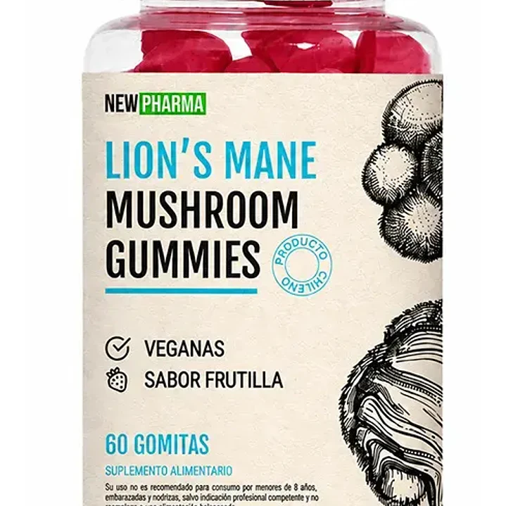 Melena de León, 60 gomitas, NewPharma 1