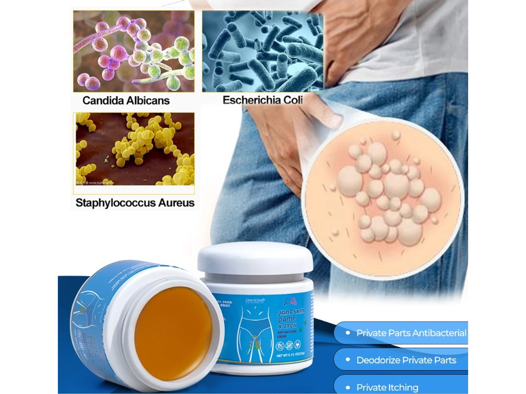 Crema Sumifun a Base de Extractos Naturales para el Cuidado de la Zona Íntima Masculina con Molestias Cutáneas – 20 g 2