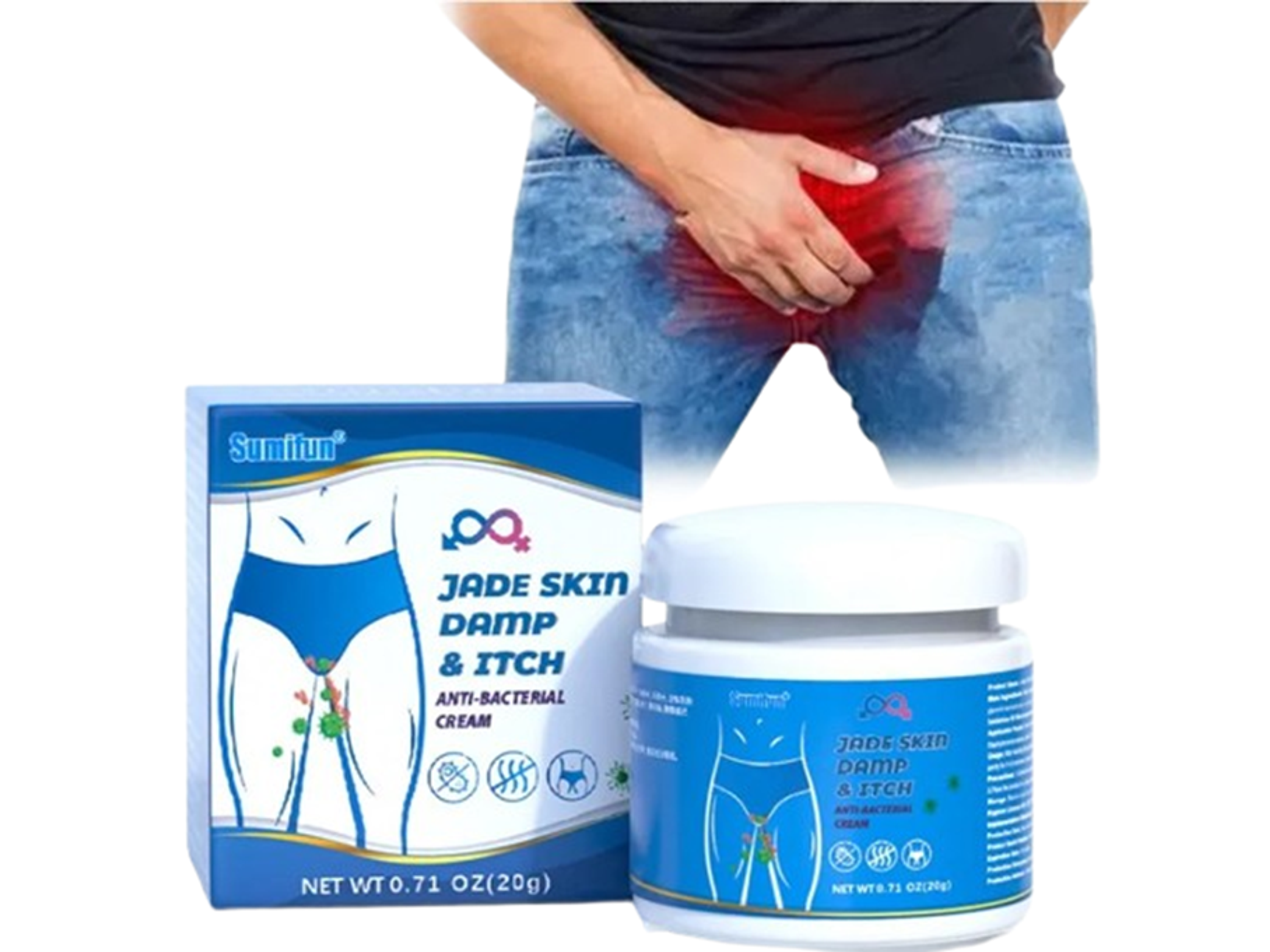 Crema Sumifun a Base de Extractos Naturales para el Cuidado de la Zona Íntima Masculina con Molestias Cutáneas – 20 g 3