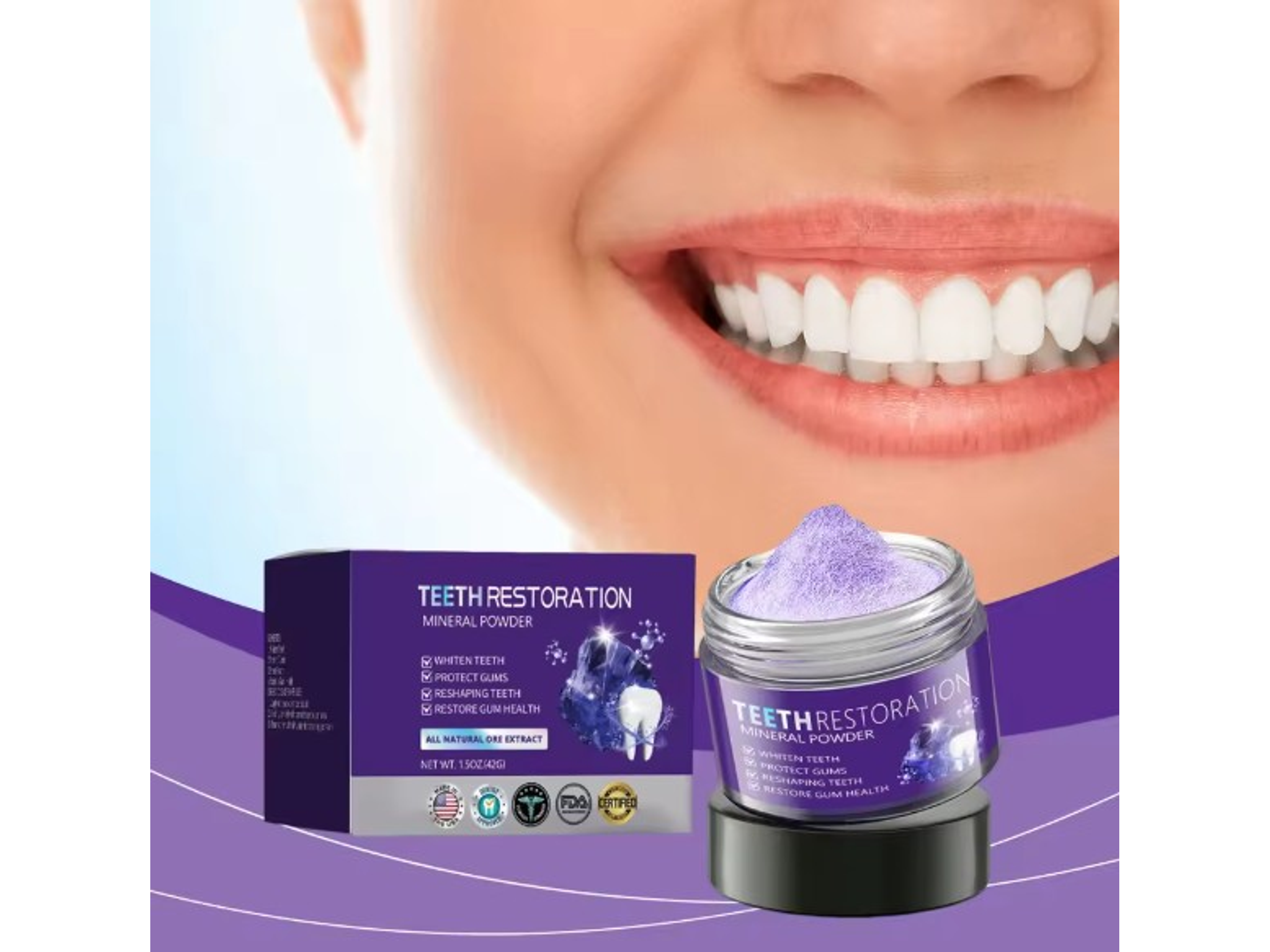 Polvo Blanqueador Morado – Cuidado Estético Dental 2