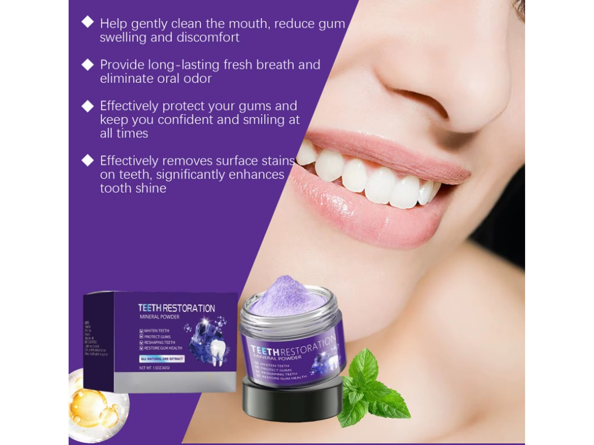 Polvo Blanqueador Morado – Cuidado Estético Dental 4