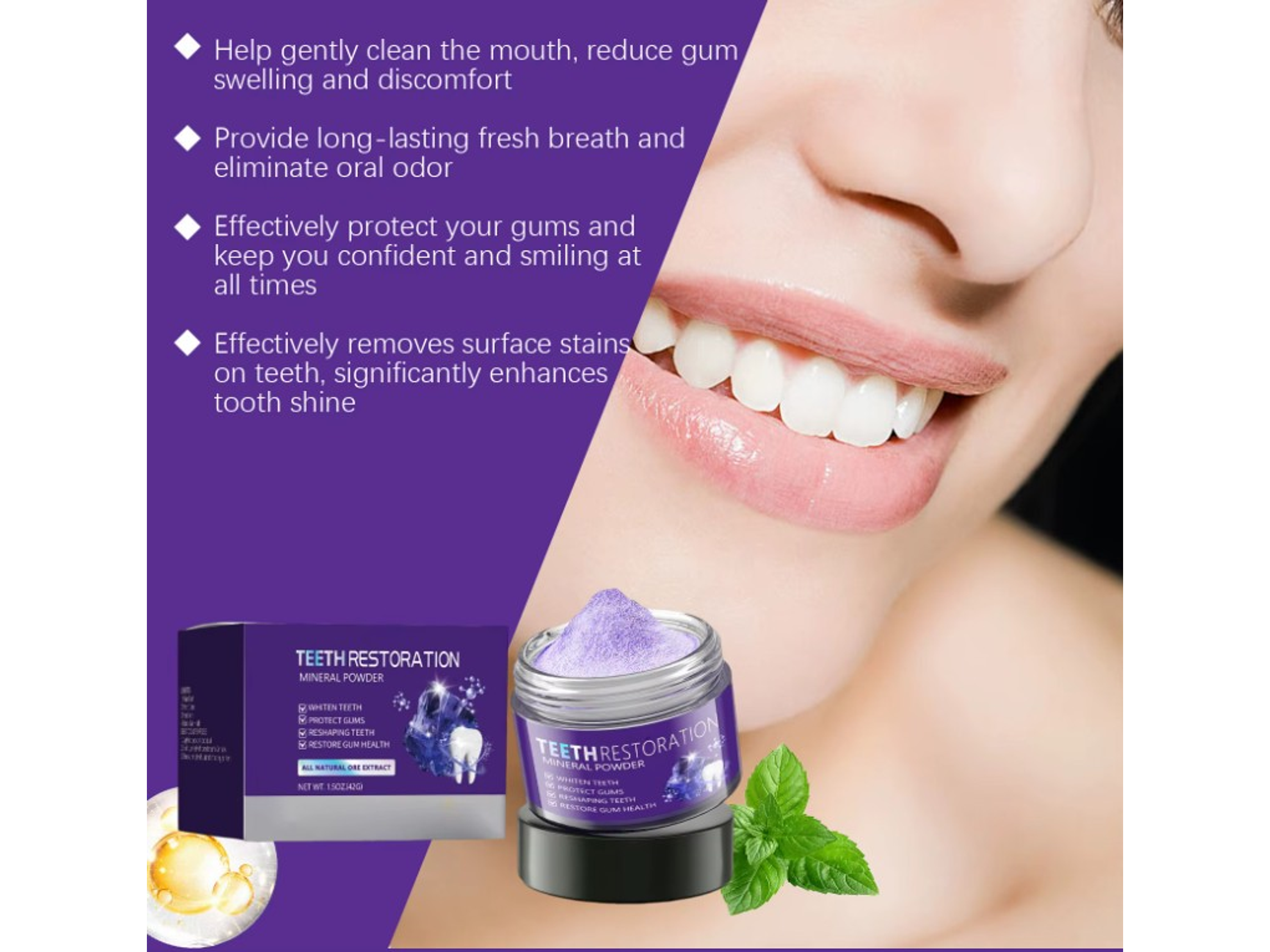 Polvo Blanqueador Morado – Cuidado Estético Dental 4