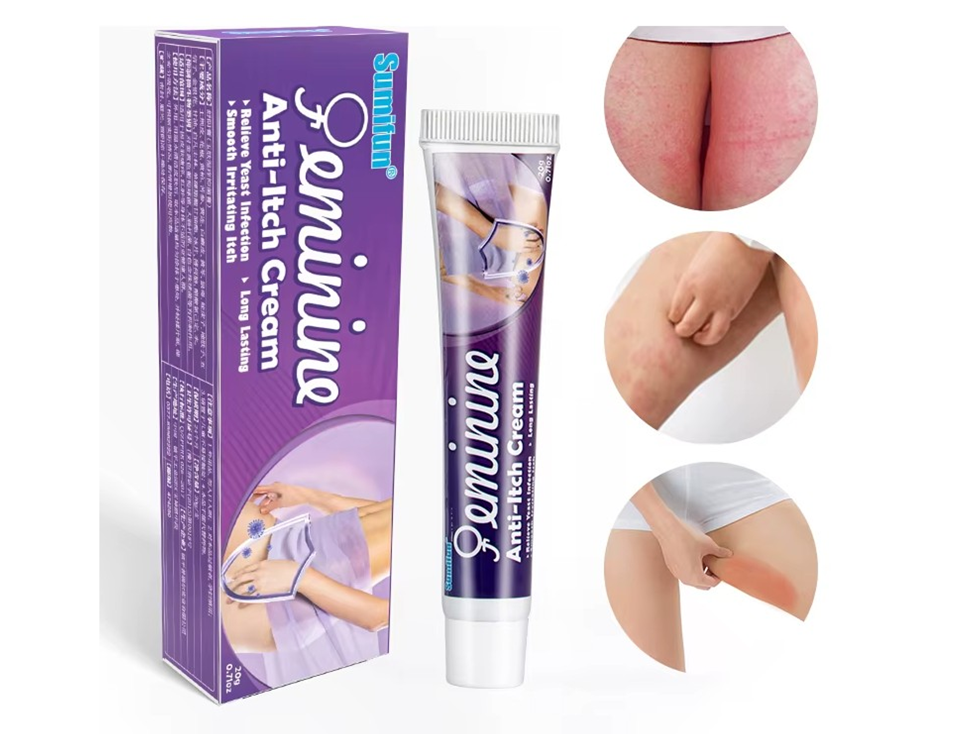 Crema Íntima Sumifun a Base de Extractos Naturales para el Cuidado de la Zona Íntima Femenina – Anti Picazón – 20 g 3