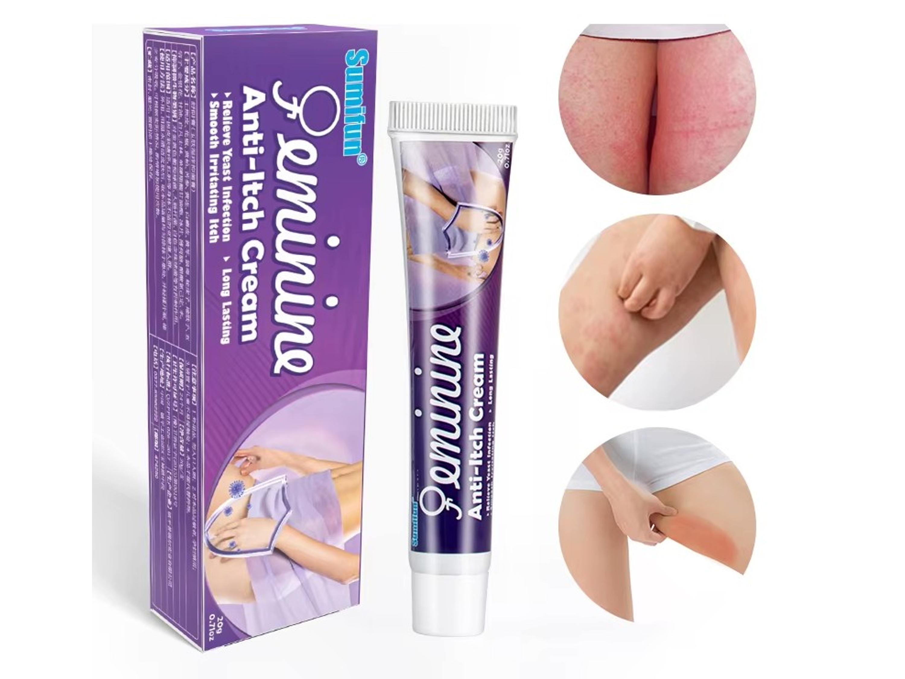 Crema Íntima Sumifun a Base de Extractos Naturales para el Cuidado de la Zona Íntima Femenina – Anti Picazón – 20 g 3