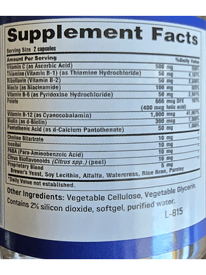 Vitaminas B + C – Poder Antiestrés, Energía y Bienestar (30 cápsulas)