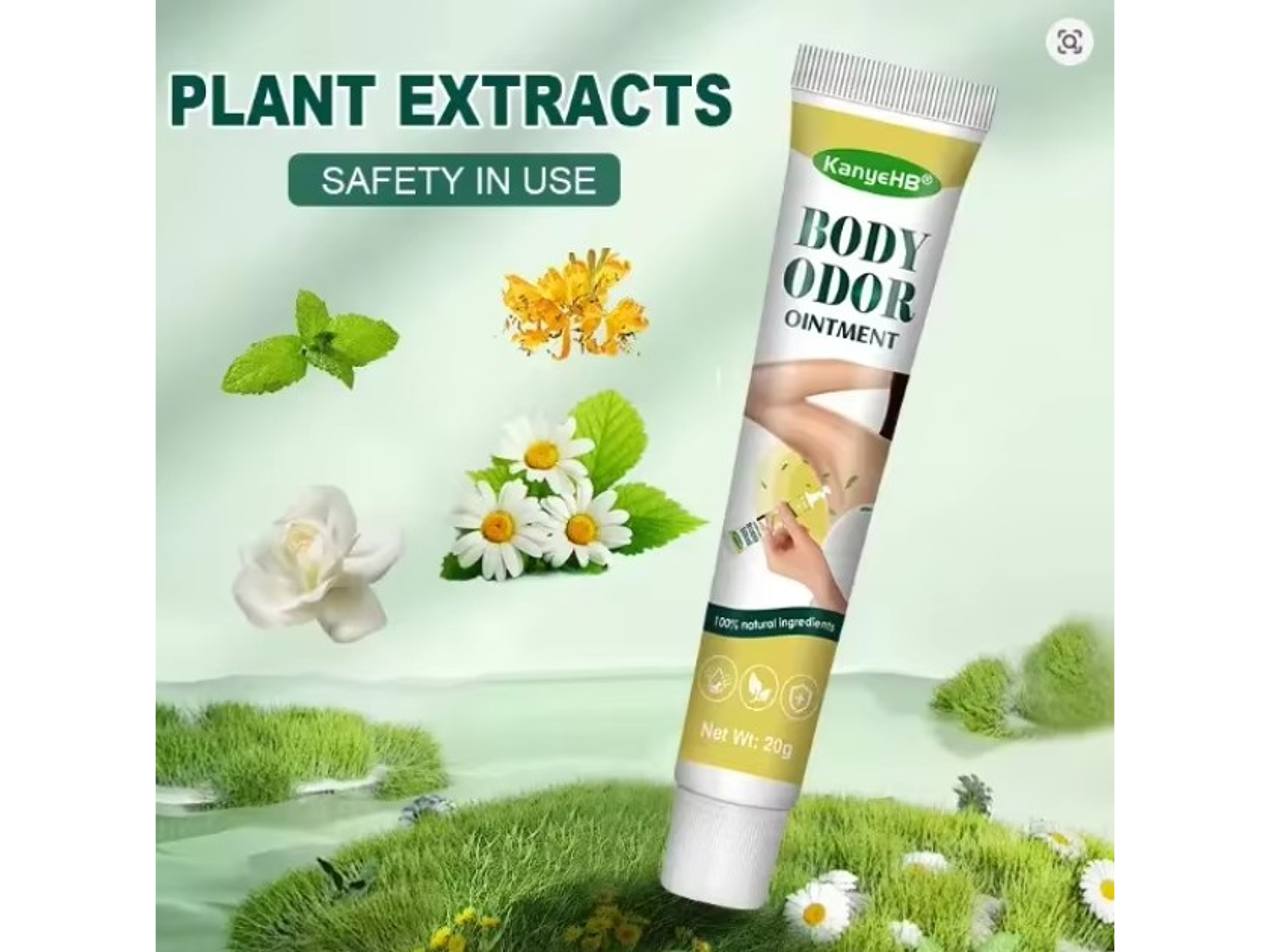 Crema de Cuidado Personal para el Control del Olor Corporal – 20 g 1