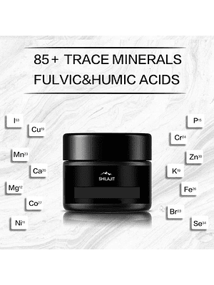 Shilajit Resina Orgánica Pura del Himalaya – 50 mg