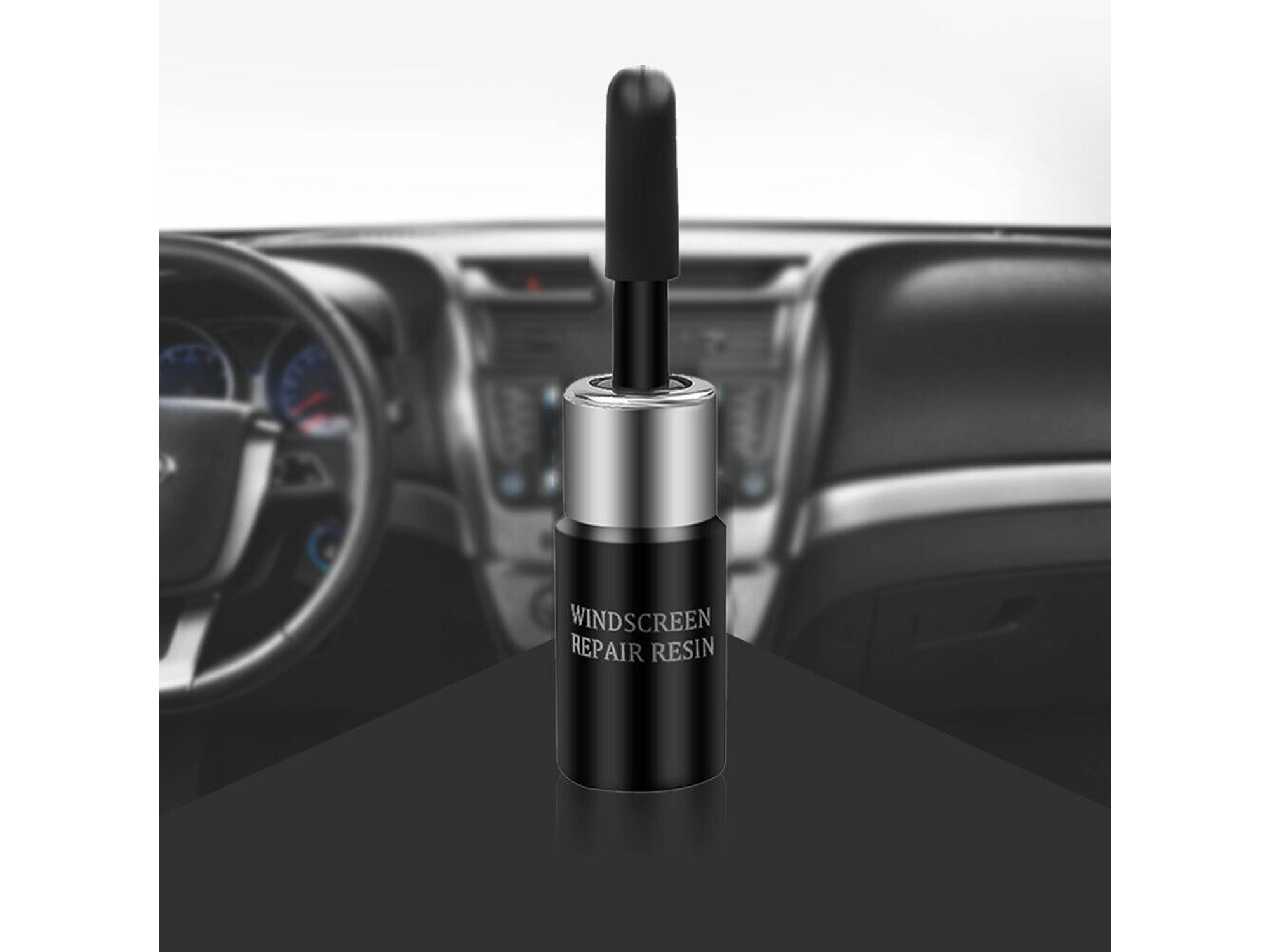 Líquido Nano de Reparación de Vidrio Automotriz – 3 ml (Color Negro) 1