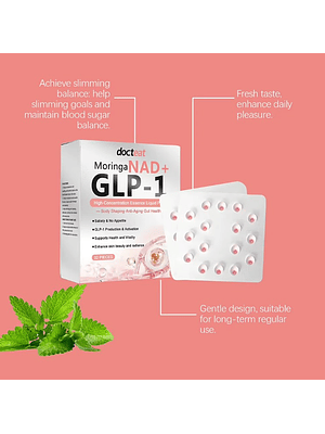 GLP-1, Moringa + NAD+  – 32 cápsulas