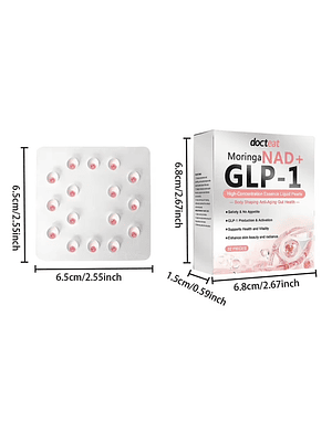 GLP-1, Moringa + NAD+  – 32 cápsulas