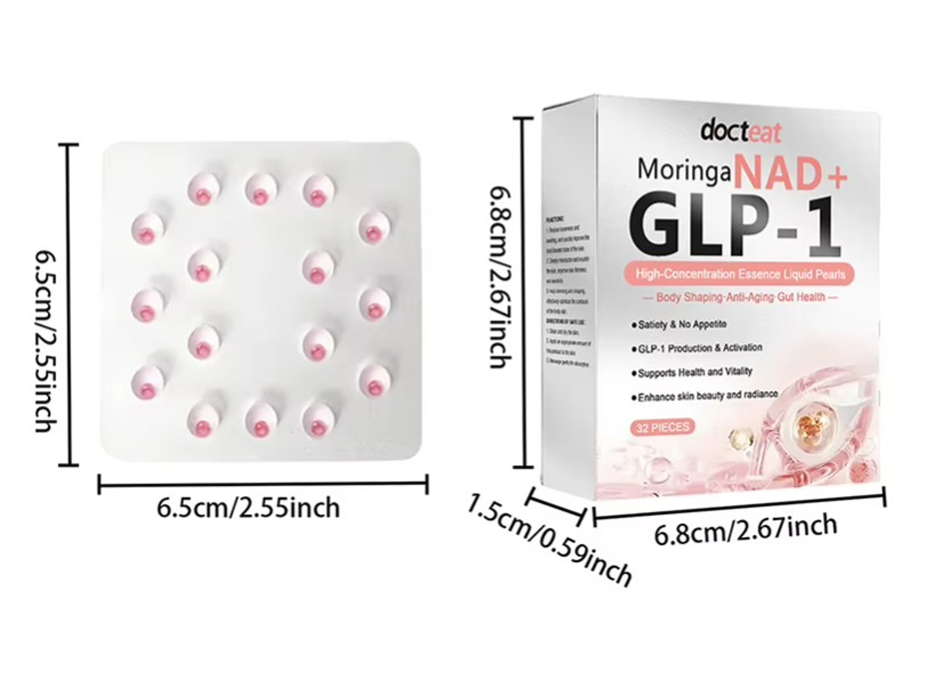 GLP-1, Moringa + NAD+  – 32 cápsulas 1