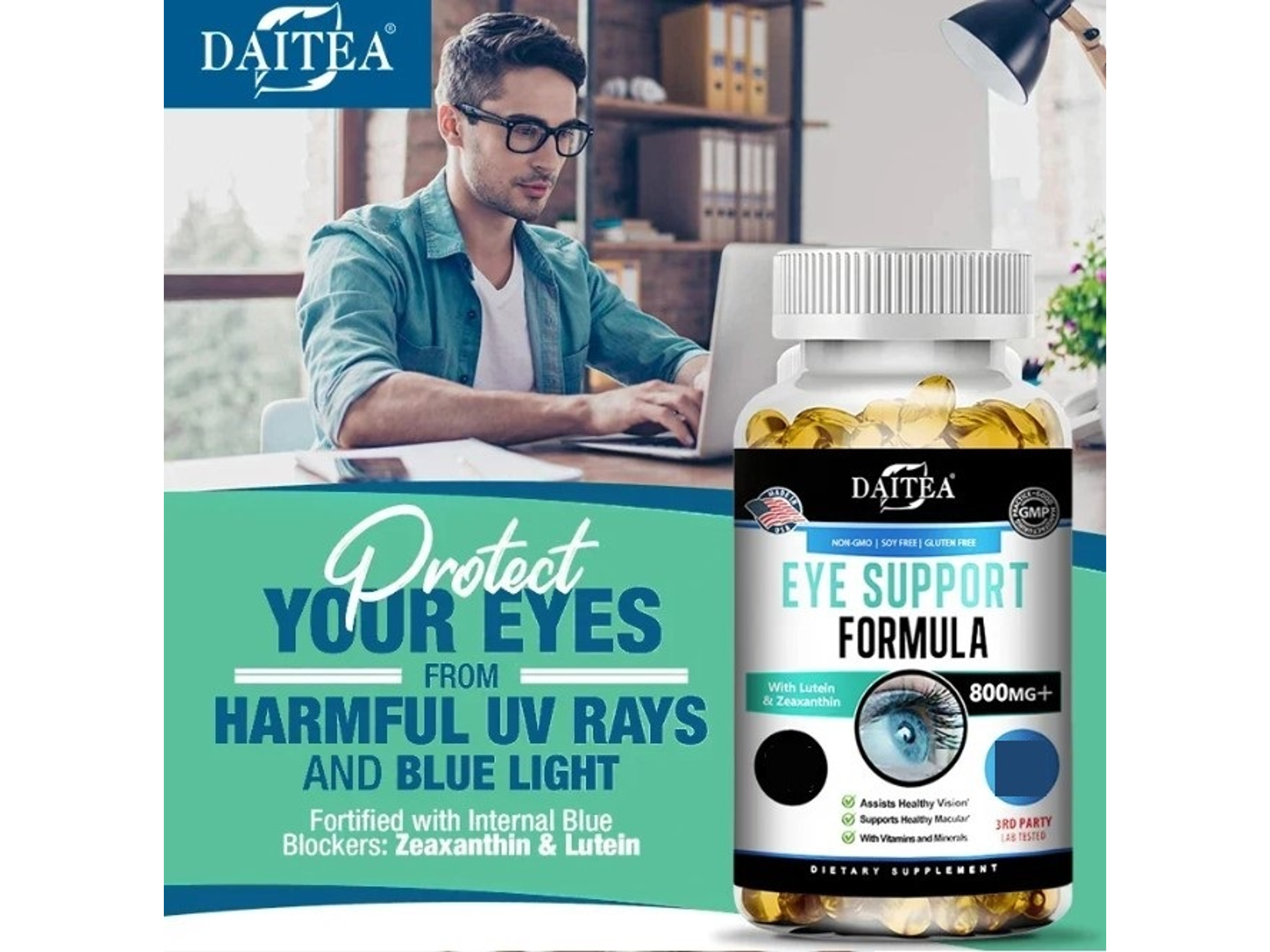 Vitaminas para Ojos con Luteína, Zeaxantina y Arándano – 30 cápsulas 5