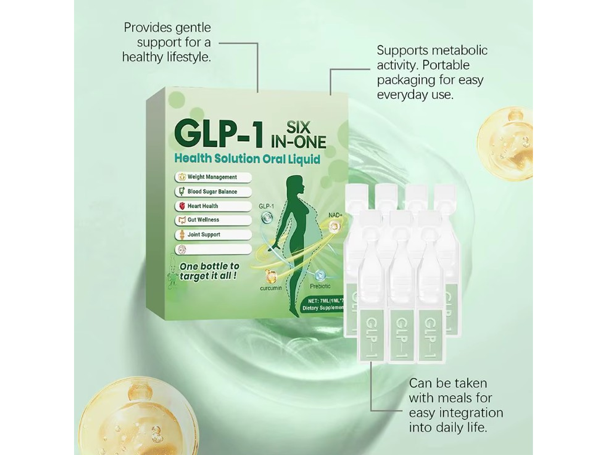 GLP-1 Líquido Oral – Soporte Corporal 6 en 1  – 7 unidades 4