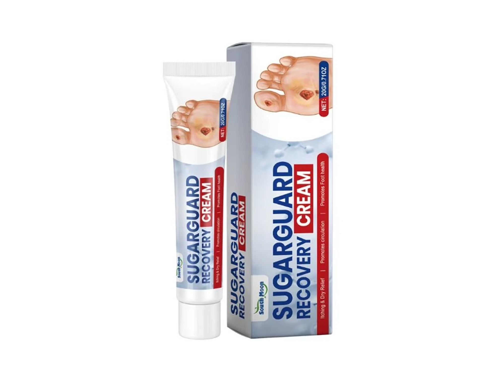 Crema South Moon SugarGuard Recovery a Base de Extractos Naturales para el Cuidado de la Piel de los Pies con Imperfecciones Cutáneas – 20 g 1