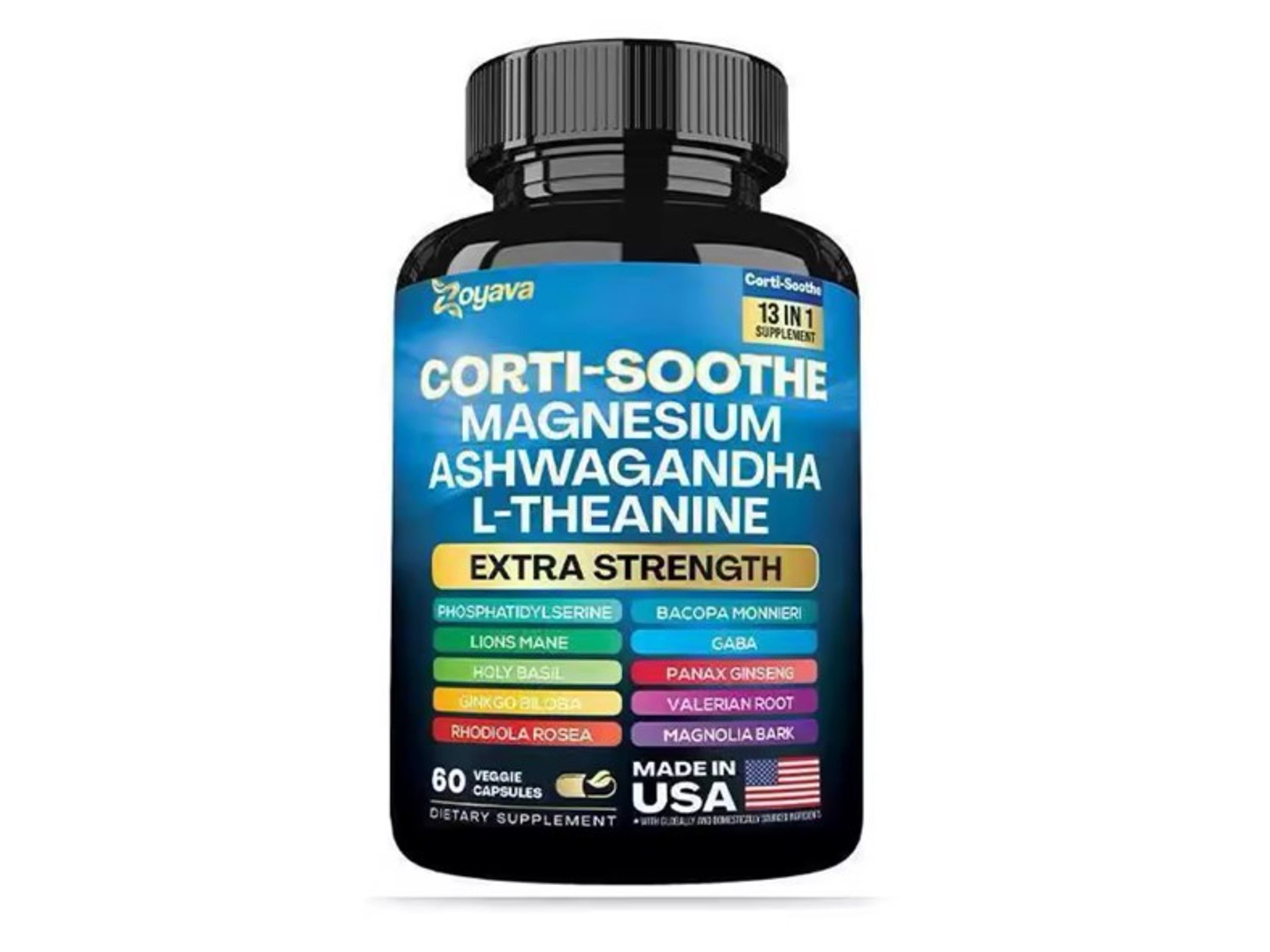 Ashwagandha  y L-Theanine con Corti-Soothe Magnesium – 60 cápsulas 2