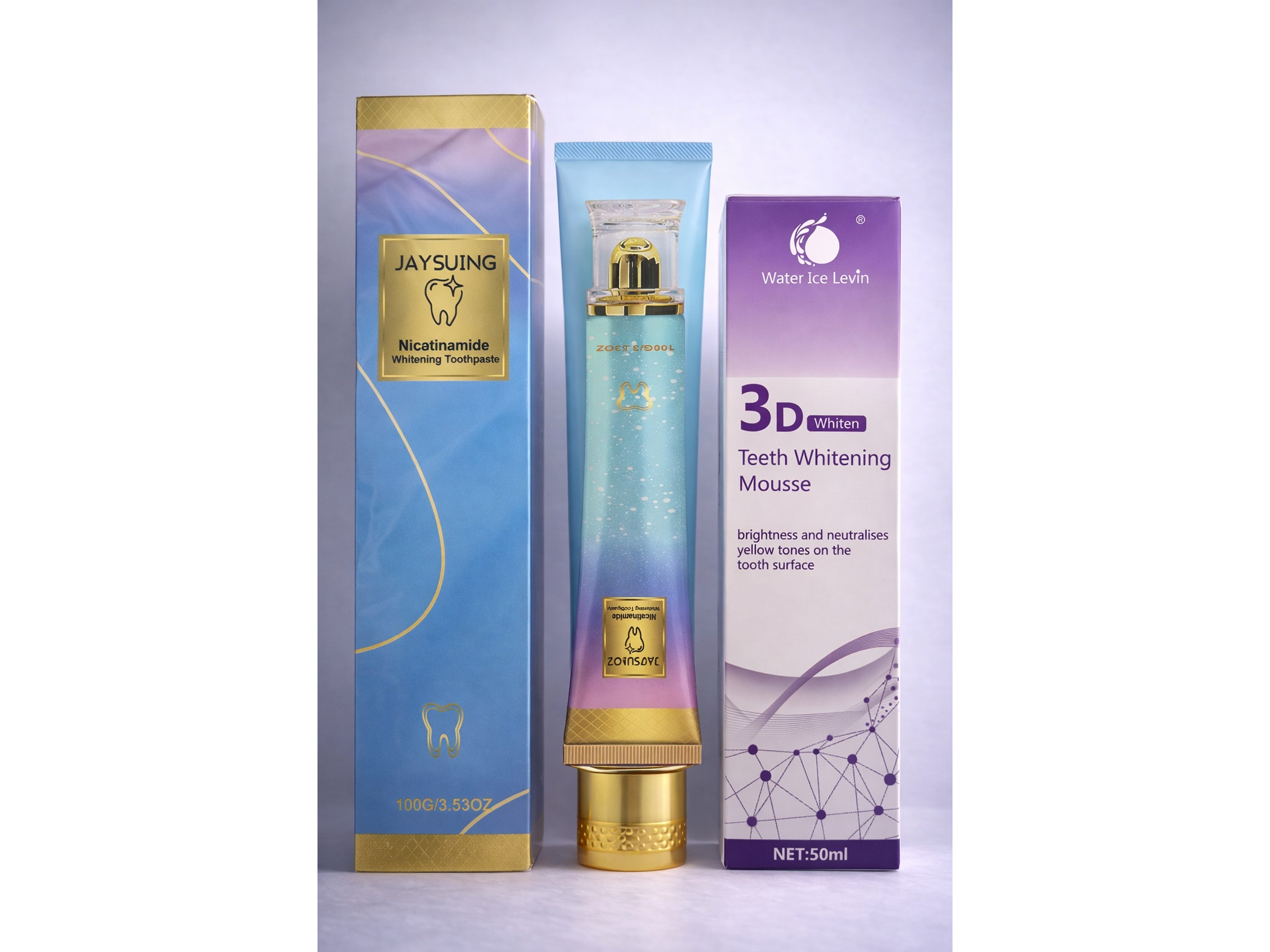 OFERTA ! Kit Blanqueamiento Dental –2 Pastas con Nicotinamida +1 Mousse 3D Whiten 1