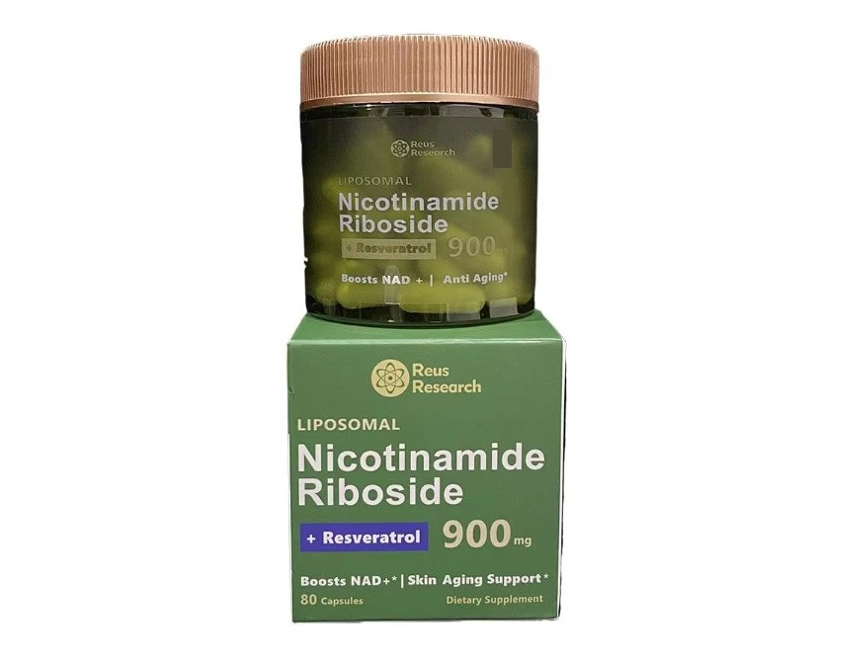 Nicotinamida Ribósido Liposomal 900 mg + Resveratrol, 80 capsulas 2