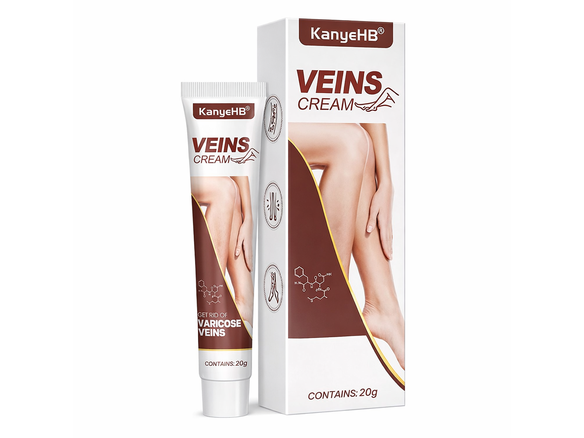 Crema KanyeHB a Base de Extractos Naturales para el Cuidado de Piernas y Sensación de Pesadez – 20 g 1