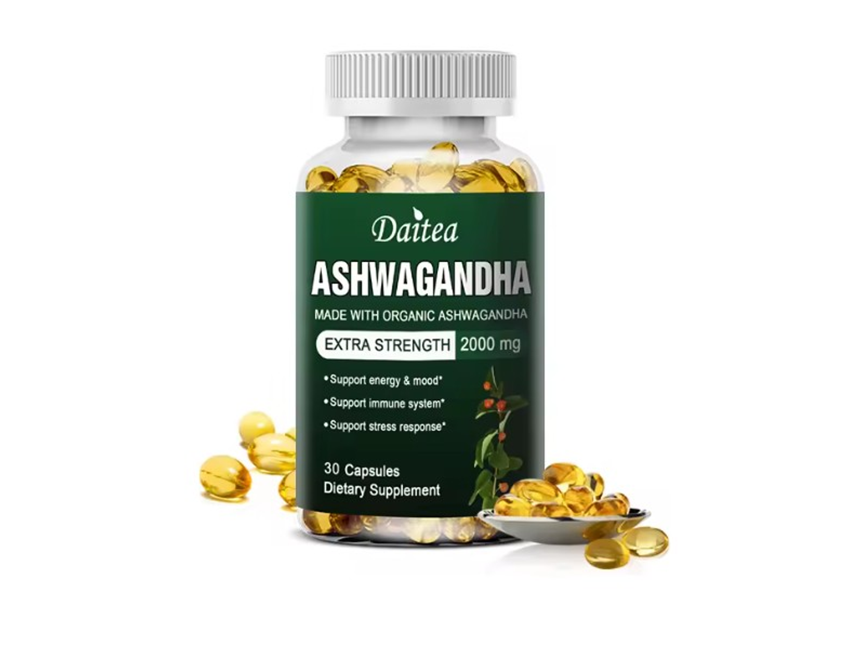 Ashwagandha 2000 mg Suplemento Alimenticio 30 Cápsulas 1