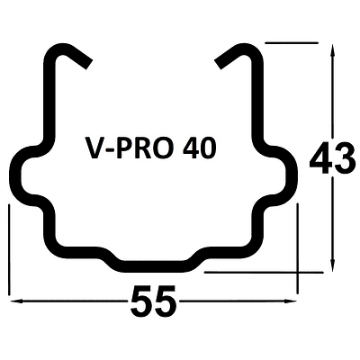Poste Metálico Extremo V-PRO 40 3