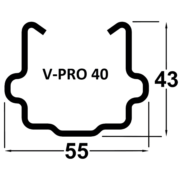 Poste Metálico Extremo V-PRO 40 3