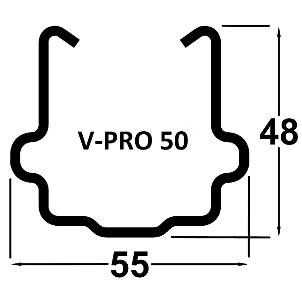 Poste Metálico Extremo V-PRO 50 3