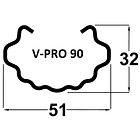 Poste Metálico Intermediário V-PRO 90 2