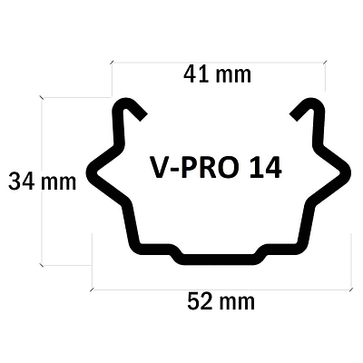 Poste Metálico Intermediário V-PRO 14 2