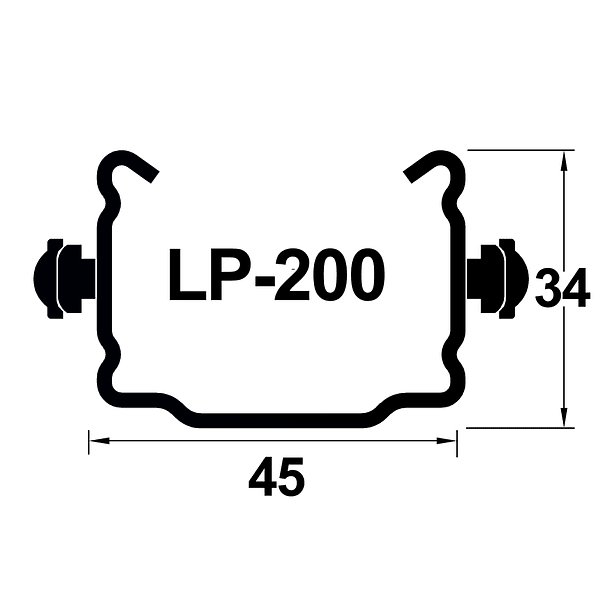 Poste Metálico Intermédio V-PRO LP200 2