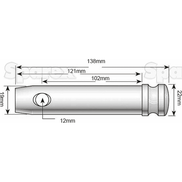 Cavilha 19x102mm Cat. 1 2