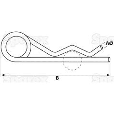 Cavilha tipo R Ø2.5mm x 46mm - 50 unidades 2