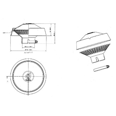 H001377 - Tampa protetora chuva 52 mm Donaldson 3