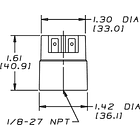 X770062 - Indicador elétrico 1/8 60 mbar 2