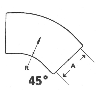 P105545 - Joelho de borracha 45 graus 102mm 2