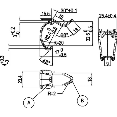 P784506 - Trinco caixa do filtro de ar 2