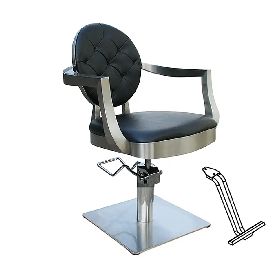 Cadeira Chic Prêta base quadrada com apoia-pés 1