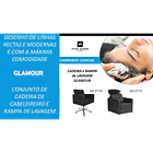 Conj. Cadeira e rampa de lavagem mod. Glamour 2