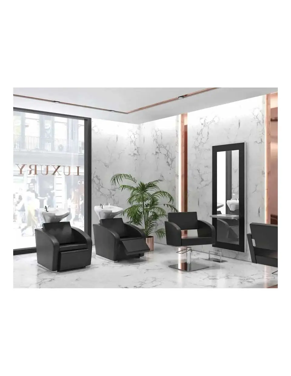 Conj. Rampa de Lavagem e  Cadeira de corte modelo RALPH/LORIS 1